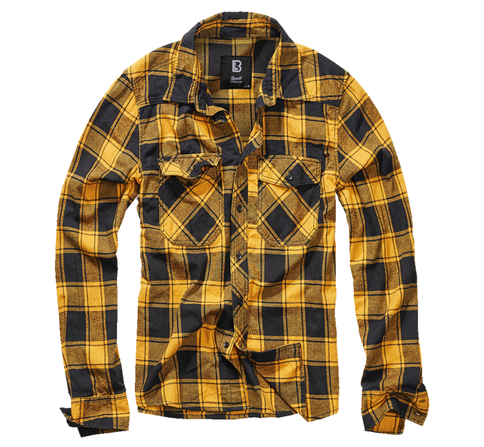 Brandit Langarmshirt, schwarz-gelb