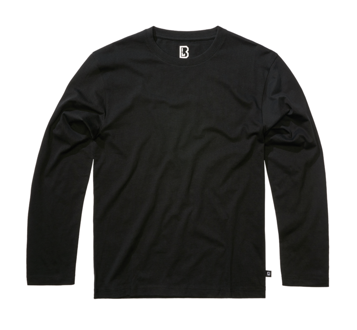 Brandit Premium Langarm-T-shirt, schwarz