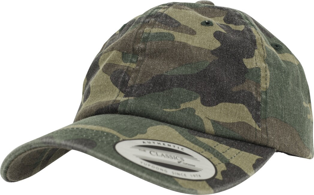 Brandit Low Profile Camo Kappe mit gewaschenem Effekt, woodland