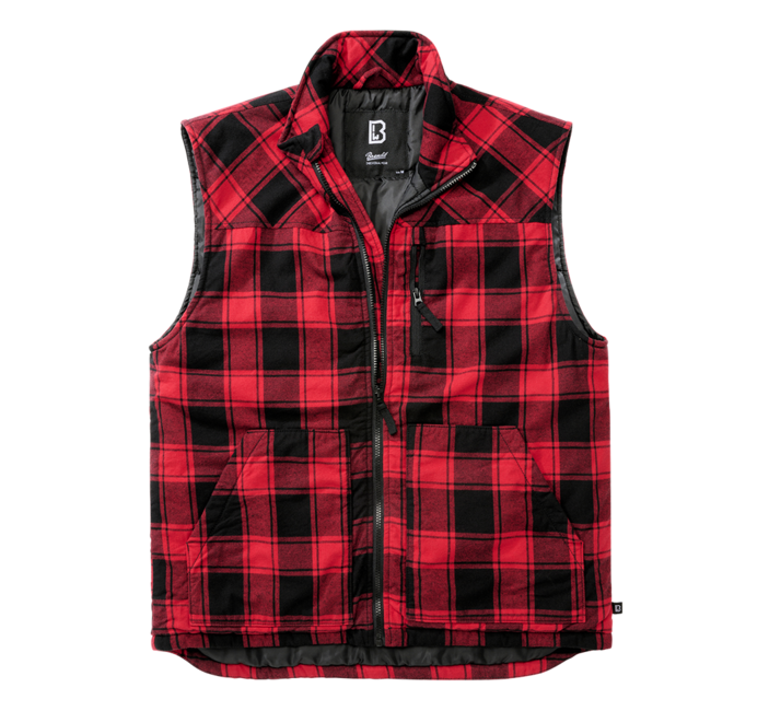 Brandit Lumber Vest, Red/Black