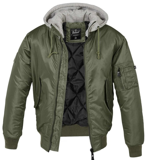 Brandit MA1 sweathood bomberjacke, oliv