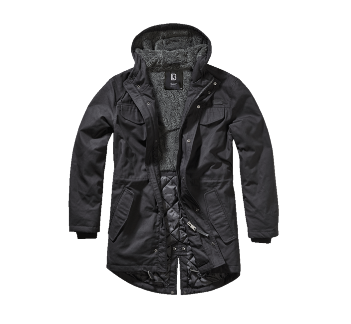 Brandit Marsh Lake Teddyparka, schwarz