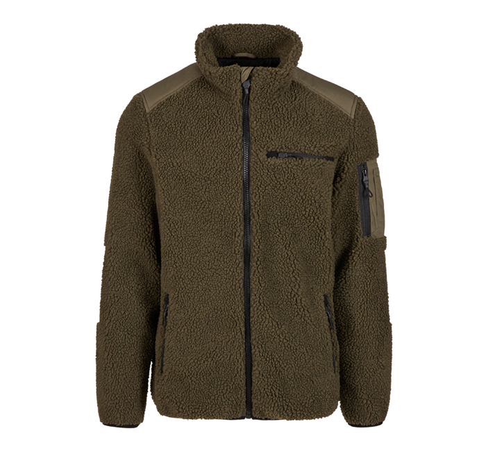 Brandit Ramble Teddyfleece Fleecejacke, olivgrün
