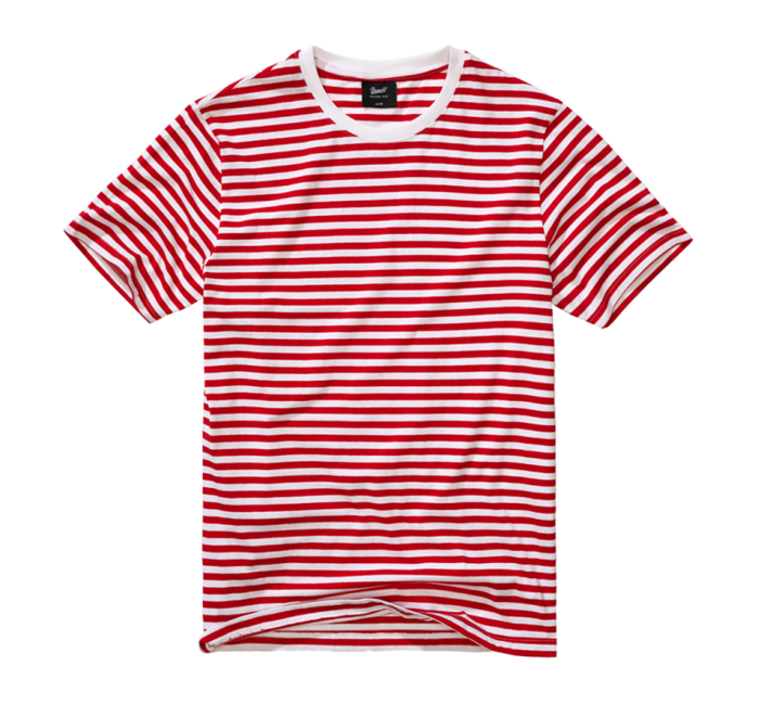 Brandit herren Navy gestreiftes T-shirt, rot-weiß