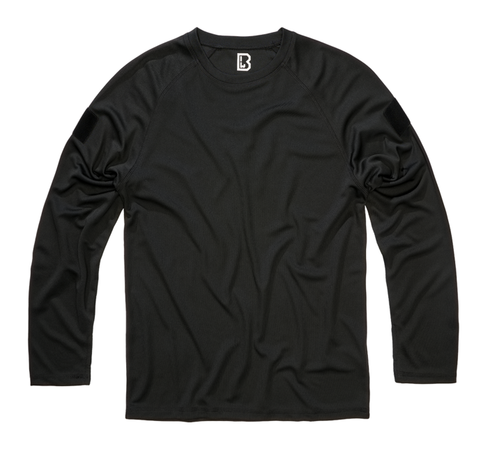 Brandit Quick Dry herren schnell trocknendes Langarmshirt, schwarz