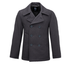Brandit Pea Coat, Anthracite