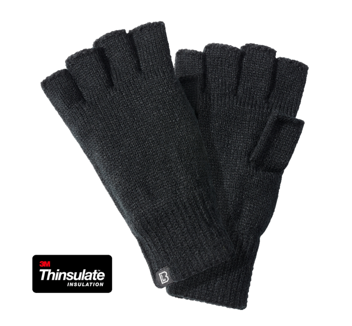 Brandit gestrickte fingerlose handschuhe, schwarz