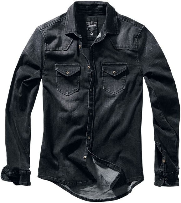 Brandit Riley Jeanshemd, schwarz
