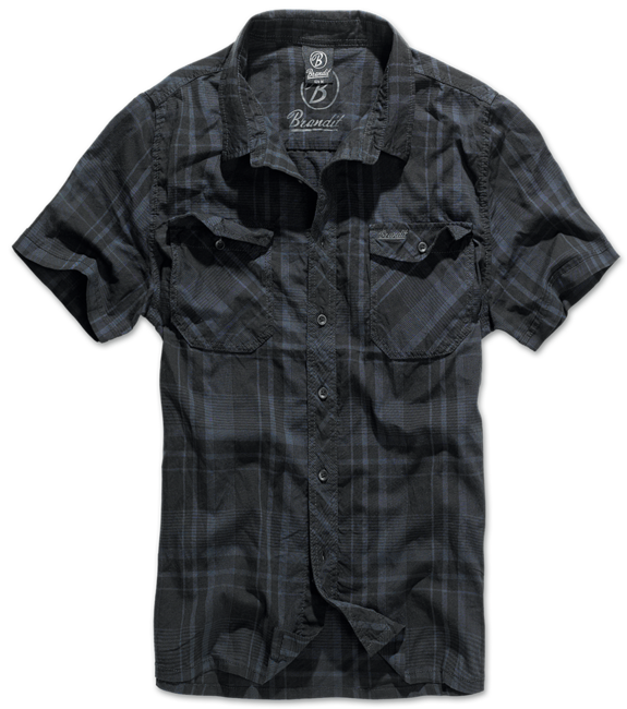Brandit Roadstar kurzarmhemd, schwarz-blau