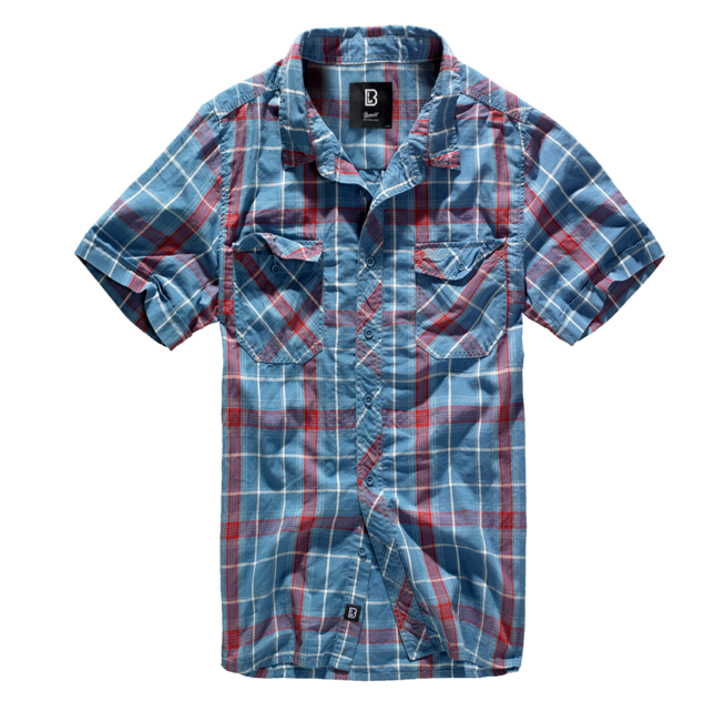 Brandit Roadstar kurzarm-shirt, rot/blau