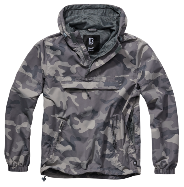 Brandit Sommer Windbreaker Jacke, grau camo