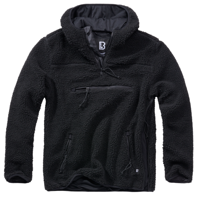 Brandit Teddyfleece Worker Pullover, schwarz