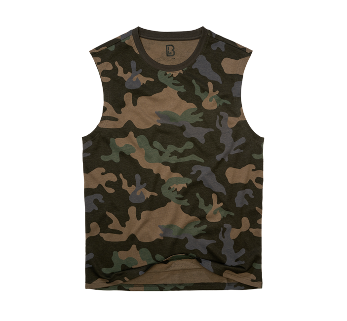 Brandit Ärmelloses T-shirt, Dunkles Tarnmuster