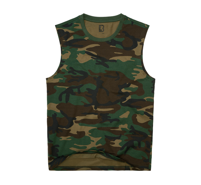 Brandit Ärmelloses T-shirt, Woodland
