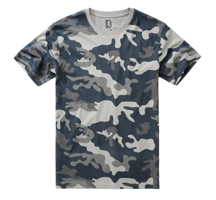 Brandit T-shirt, grau camo