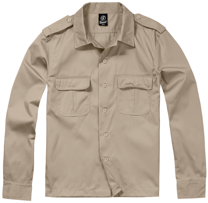 Brandit US langarmshirt, beige
