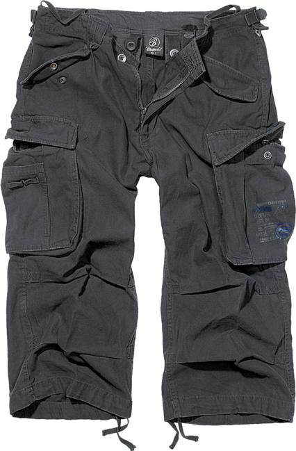 Brandit Vintage Industry 3/4 shorts, schwarz