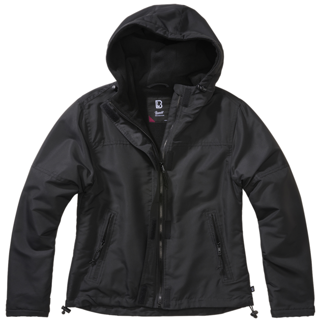 Brandit Windbreaker frontzip-damen jacke, schwarz