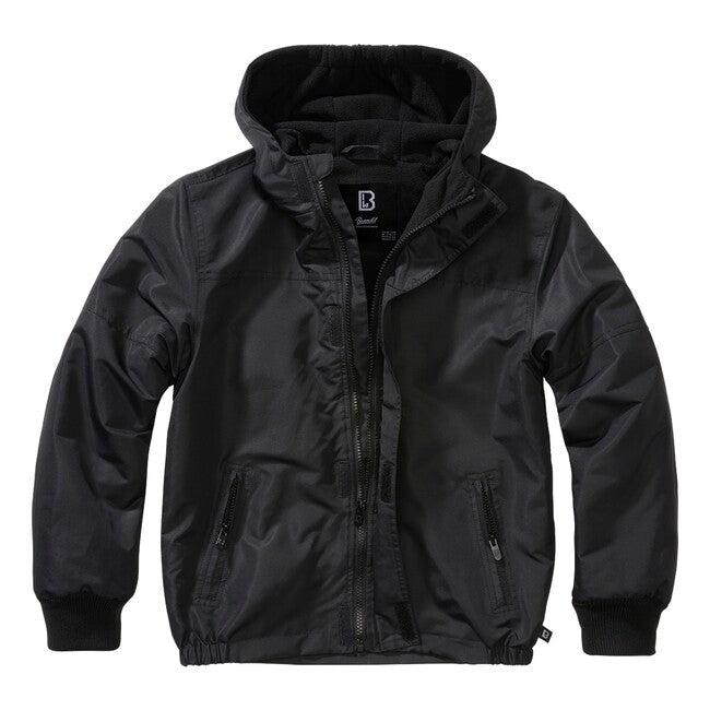 Brandit Windbreaker Frontzip kinderjacke, schwarz