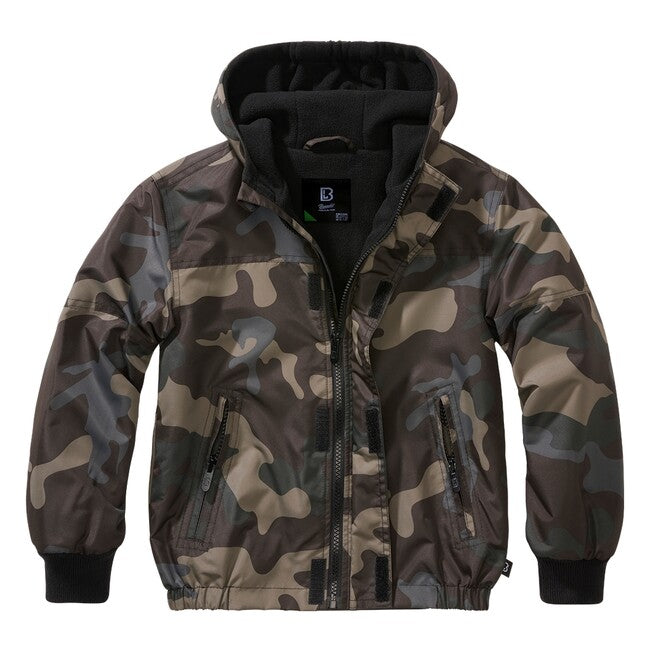 Brandit Windbreaker Frontzip kinderjacke, darkcamo