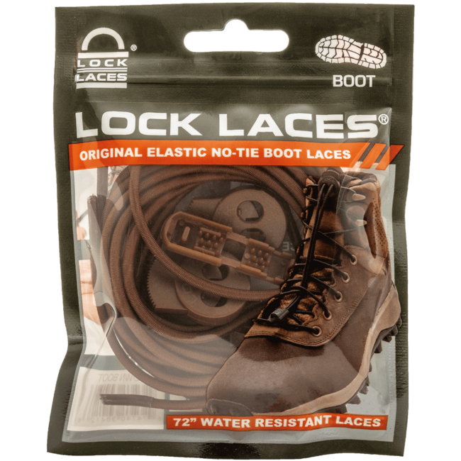 Lock Laces Trekking Shoe Laces, Dark Brown