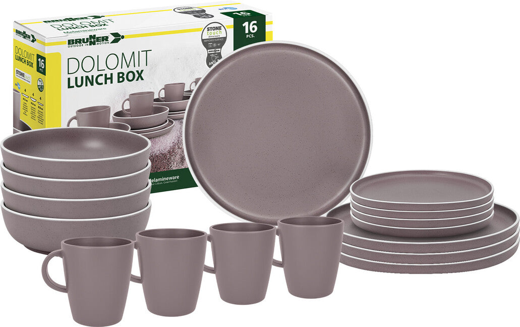 Brunner Lunch Box Dolomit Camping-Besteck, lila