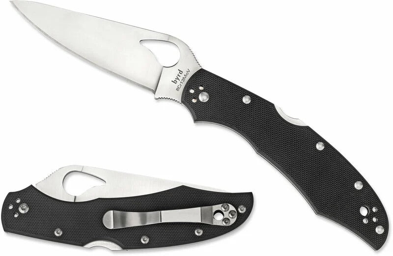 Byrd Cara 2 plain taschenmesser 9,5 cm, schwarz
