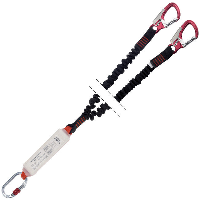 Camp Shock Absorber Rewind Double sicherheitsgurt mit falldämpfer und elastischen seilen 120 - 175 cm