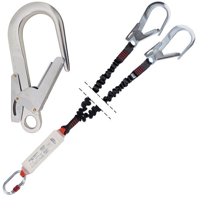 Camp Shock Absorber Rewind Double sicherheitsgurt mit falldämpfer und elastischen seilen 120 - 175 cm