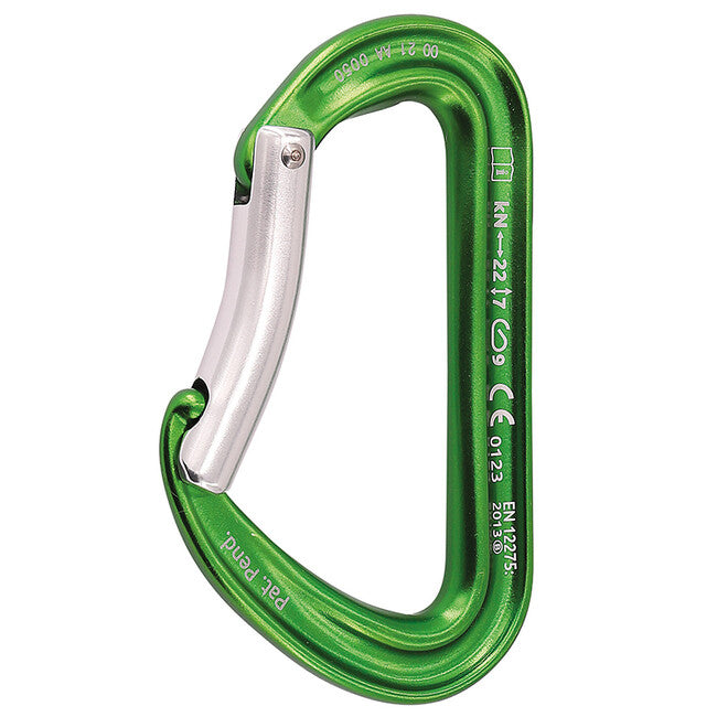Camp Photon Bent Gate karabiner, grün
