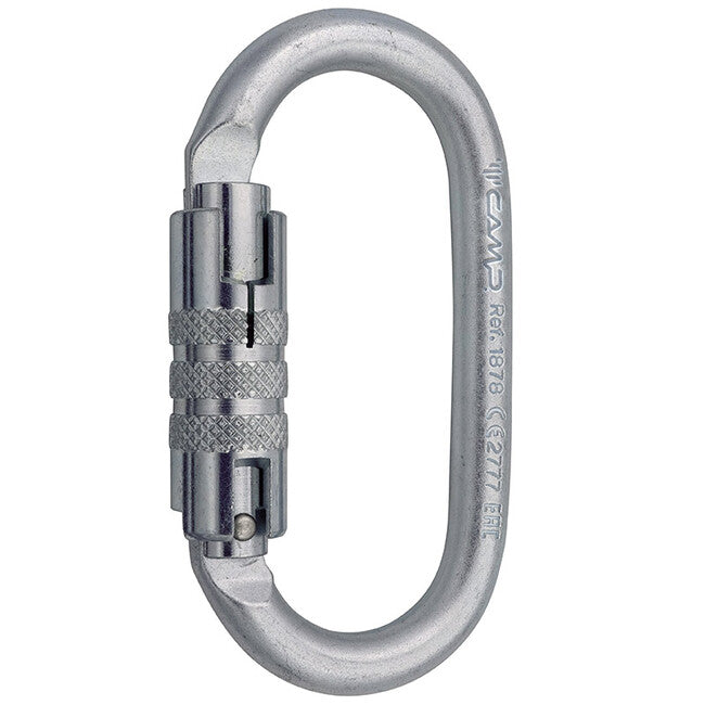 Camp Steel Oval Pro 2Lock ovaler stahlkarabiner mit 2lock automatic lock