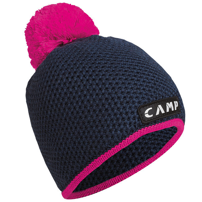 Camp Bob Beanie strickmütze, dunkelblau / fuchsia