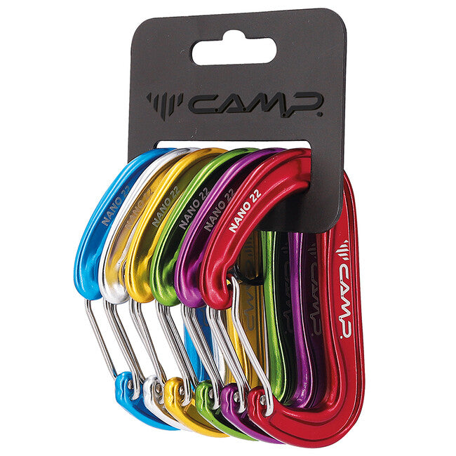 Camp Nano22 satz von 6 stück "D" karabiner nano 22 rack pack 6pcs