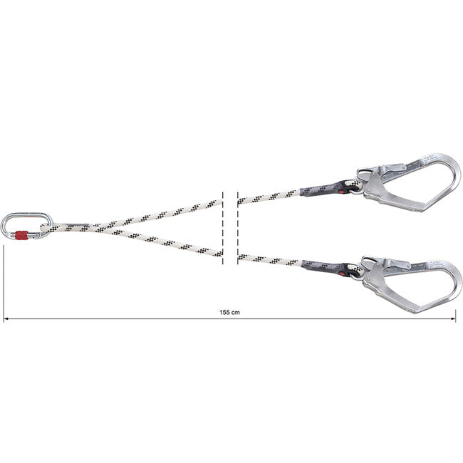 Camp Falldämpfer-Seil-Lanyard double 155 cm