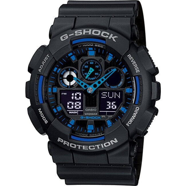 Casio Ga-100-1A2ER Uhr, schwarz/blau