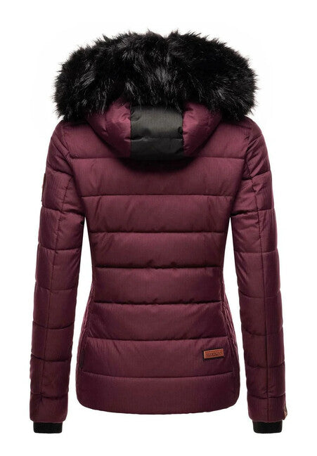 Marikoo Unique damen-Winterjacke mit Kapuze, wine