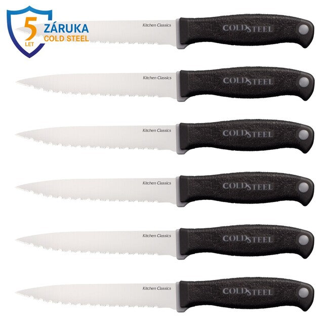 Cold Steel Küchenmesser Set mit 6 Steakmessern (Küchenklassiker)