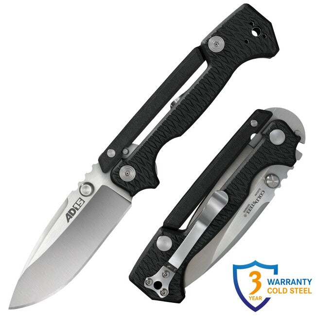 Cold Steel AD-15 Schließmesser (S35VN), Schwarzer Griff