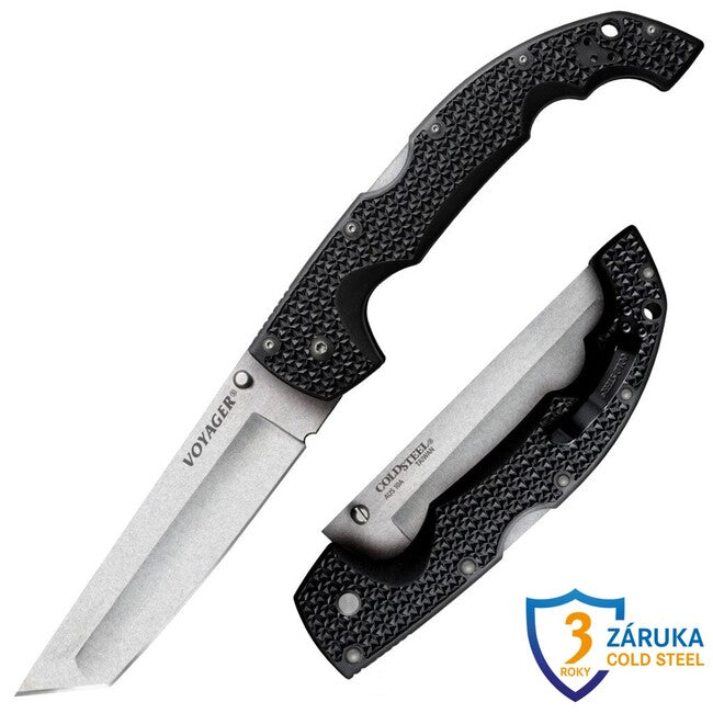Cold Steel Extra Large Voyager Schließmesser tanto Pt. Glatt (AUS10A)