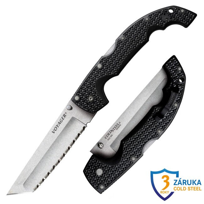 Cold Steel Extra Large Voyager Tanto Serrated schließmesser (AUS10A)
