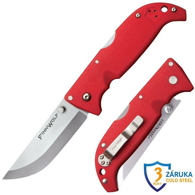 Cold Steel Finn Wolf Schließen Messer (AUS8A), Rot Griff