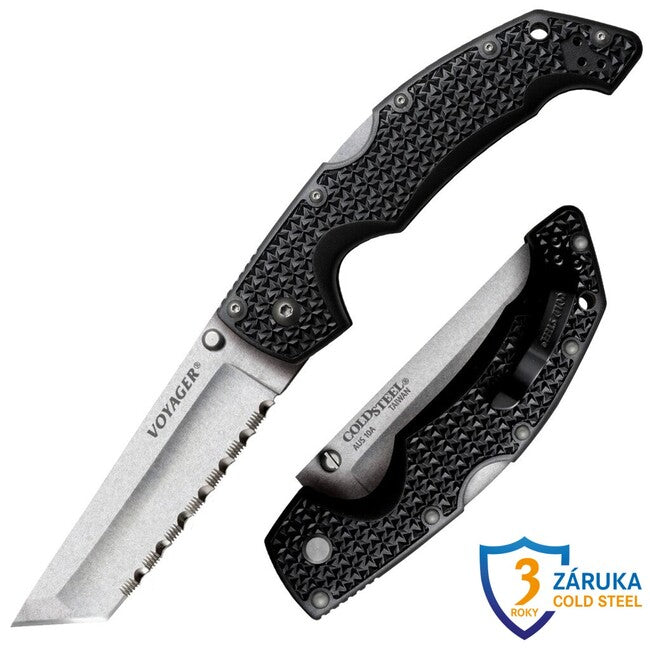 Cold Steel Large Voyager Klappmesser tanto pt. gezahnt (AUS10A)