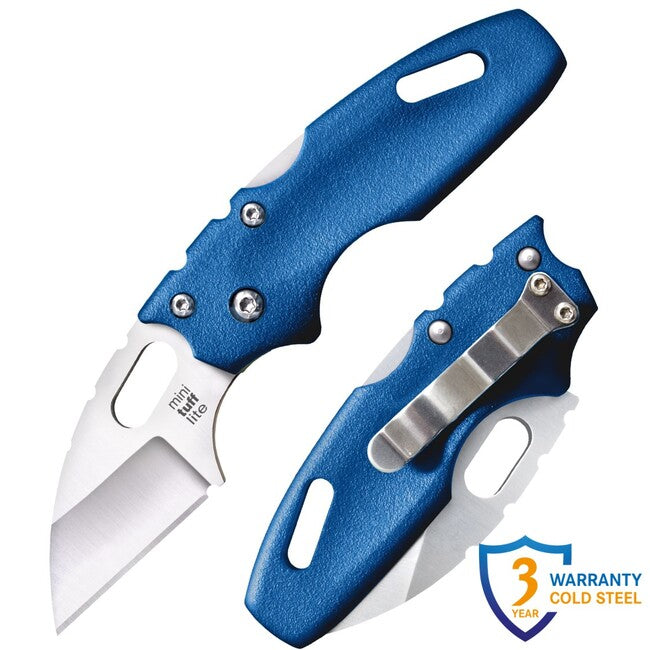 Cold Steel Mini Tuff Lite plain edge blau schließen messer
