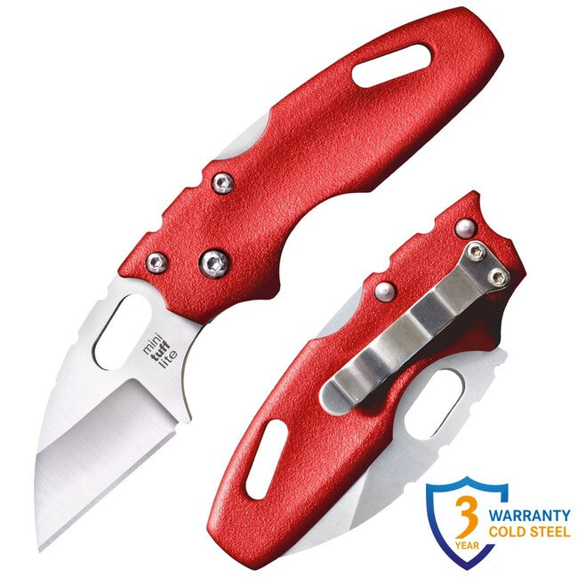 Cold Steel Mini Tuff Lite Plain Edge Schließen Messer Rot