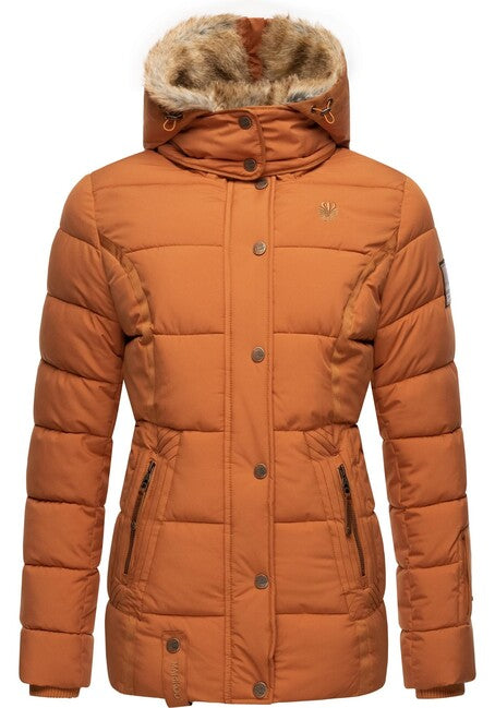 Marikoo Nekoo damen-Winterjacke mit Kapuze, rusty cinnamon
