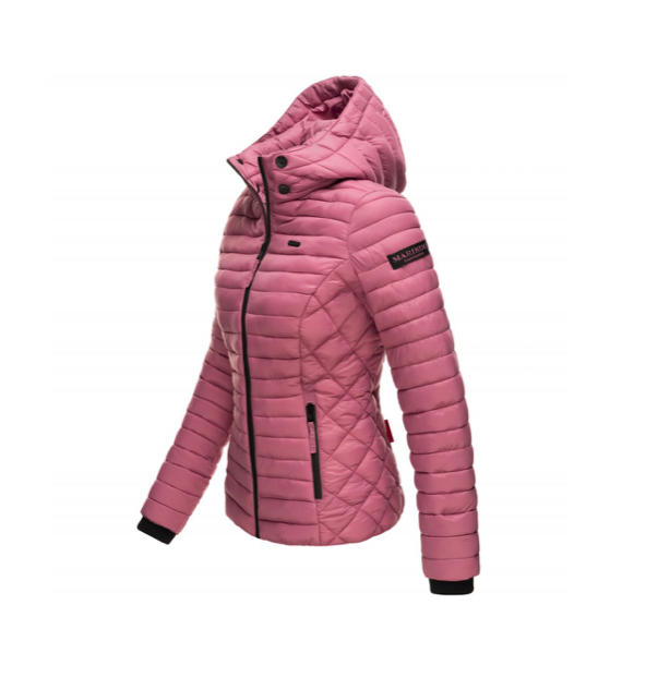 Marikoo Samtpfote damen-Übergangsjacke mit Kapuze, dark rose