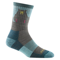 Darn Tough Bear Town Micro Crew Lightweight Wandersocken mit Dämpfung, Aqua
