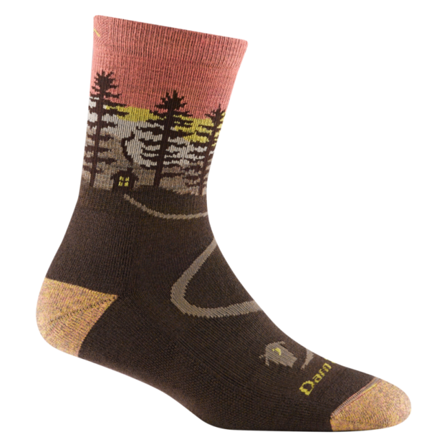 Darn Tough Northwoods Micro Crew socken medium light mit kissen, earth