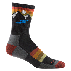 Darn Tough Sunset Ridge Micro Crew Lightweight Wandersocken mit Dämpfung, Charcoal
