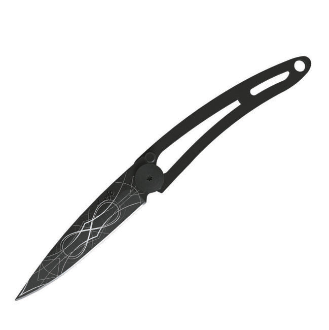 Deejo naked Schließmesser Black Tattoo Infinite